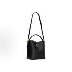 SAINT LAURENT YSL LE37 Gold Logo Hook buckle opening and closing single-shoulder crossbody handbag for women, black